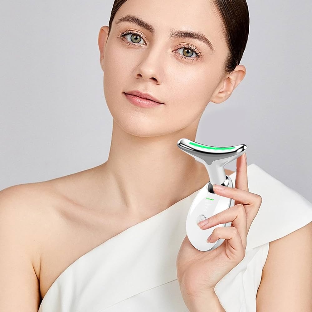 Masajeador Facial y de Cuello con Luz LED